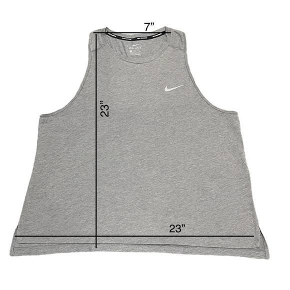Nike Dri-Fit Running Tank Top Grey Womens Size XL - Picture 1 of 6